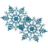 Набор елочных украшений Снежинка, 2 шт, синий, 16х16 см, SYLKGJ-4822050D	5816							